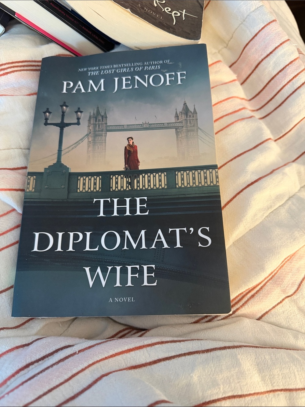 Pam Jenoff The Diplomat's Wife — Navy & Teal Cover